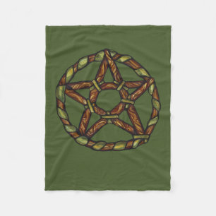 Manta Polar Green Witch Pentacle Nature Wicca