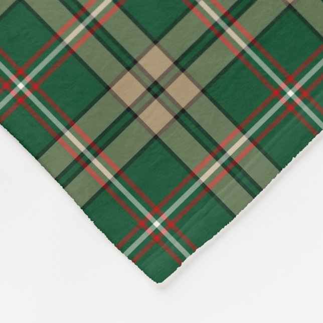 Manta Polar Green y Tan Plaid O'Neill Tartan (Esquina)