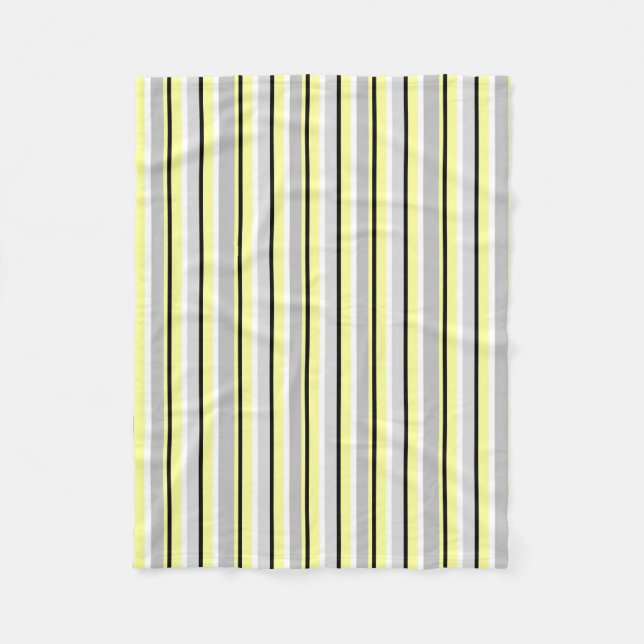 Manta Polar Grey and Yellow Stripes (Anverso)