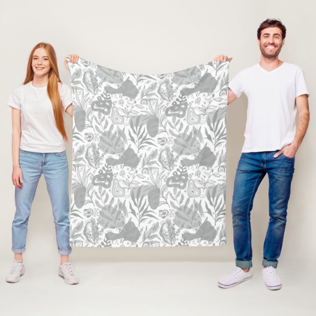 Manta Polar Grey Botanical Seamless Pattern (In situ)
