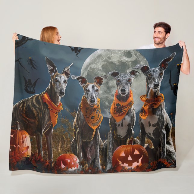 Manta Polar Greyhound Halloween Espeluznante (In situ)