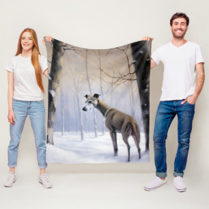Manta Polar Greyhound italiano deja que nieve Navidades