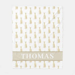 Manta Polar Greyhound personalizado (Fawn)