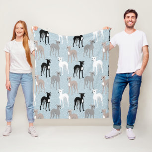 Manta Polar Greyhounds italiano o Whippets Mid Century Modern