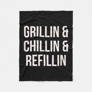 Manta Polar Grillin Chillin Y Refillin Dad Bbq Cook Funny