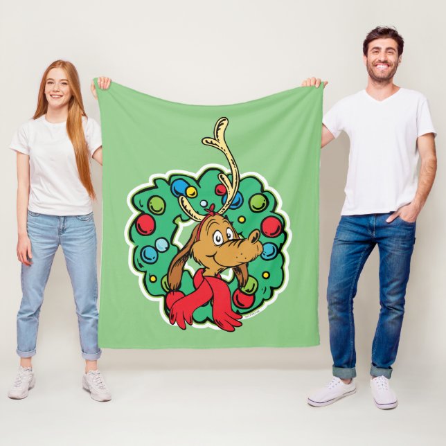 Manta Polar Grinch | Corona de Navidad Max (In situ)
