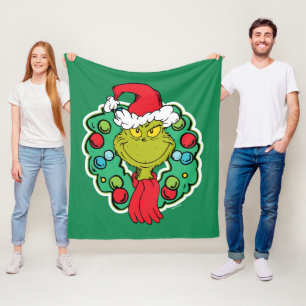 Manta Polar Grinch   Corona Navideña
