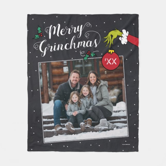 Manta Polar Grinch Merry Grinchmas Family Photo Christmas Flee (Anverso)