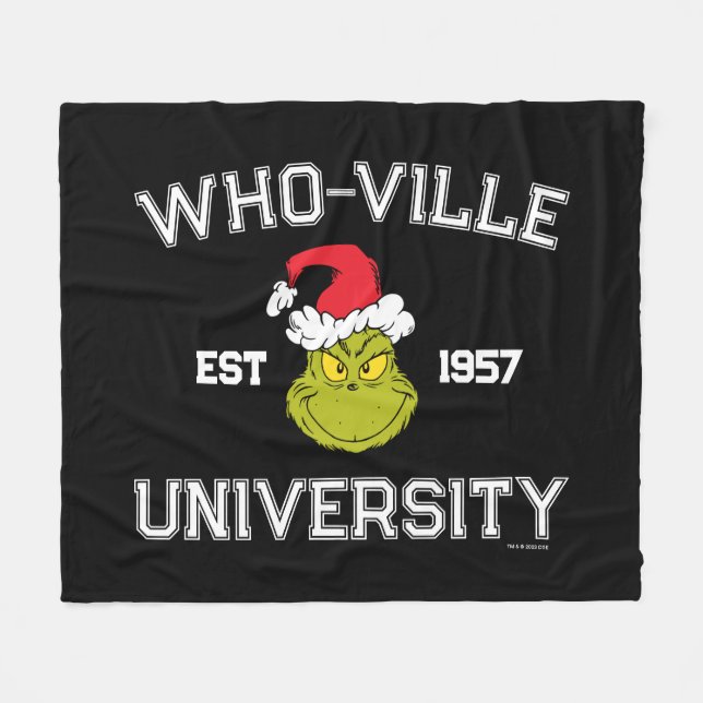 Manta Polar Grinch | Universidad de Who-ville Est 1957 (Frente (Horizontal))