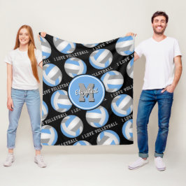 Manta Polar gris azul claro me encanta el patrón de texto de v