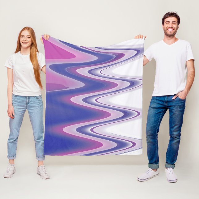 Manta Polar Gris azul de Fuchsia (In situ)