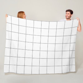 Manta Polar Gris de cuadrícula