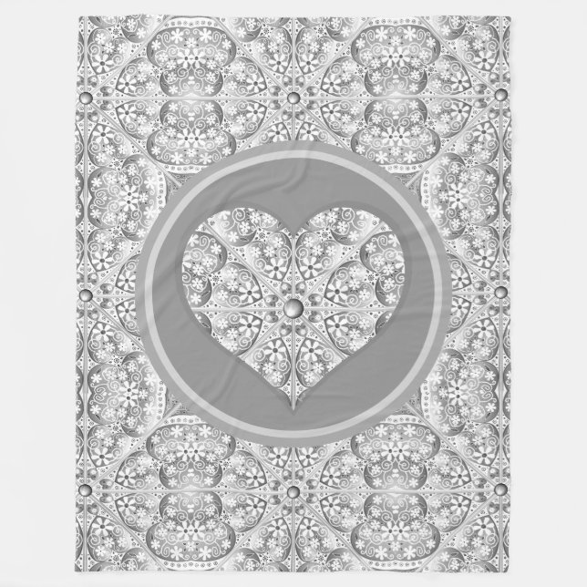 Manta Polar Gris de encaje cerámico (Anverso)