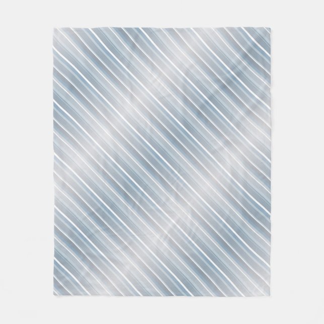 Manta Polar Gris de rayas estilizadas (Anverso)