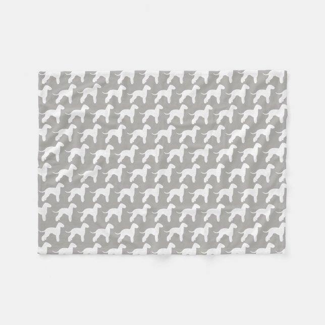 Manta Polar Gris del modelo de las siluetas de Bedlington (Frente (Horizontal))