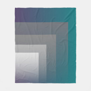 Manta Polar gris morado verde acuático