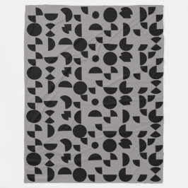 Manta Polar Gris negro moderno elegante tribal geométrica