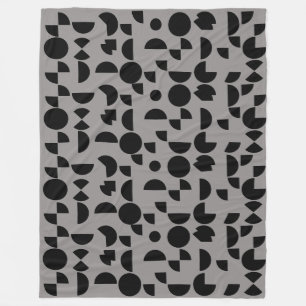 Manta Polar Gris negro moderno elegante tribal geométrica