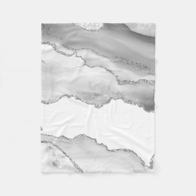 Manta Polar Gris White Marble Agble Simple Silver Purpurina (Anverso)