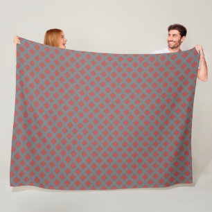 Manta Polar Gris y Red Checkered
