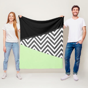 Manta Polar Gris Zigzag, Gris Chevron, Zigzag Pattern, Mint