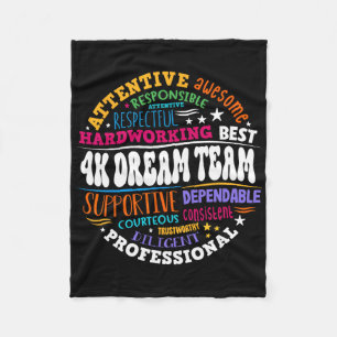 Manta Polar Groovy 4k Teacher de equipo de sueño Kindergarten