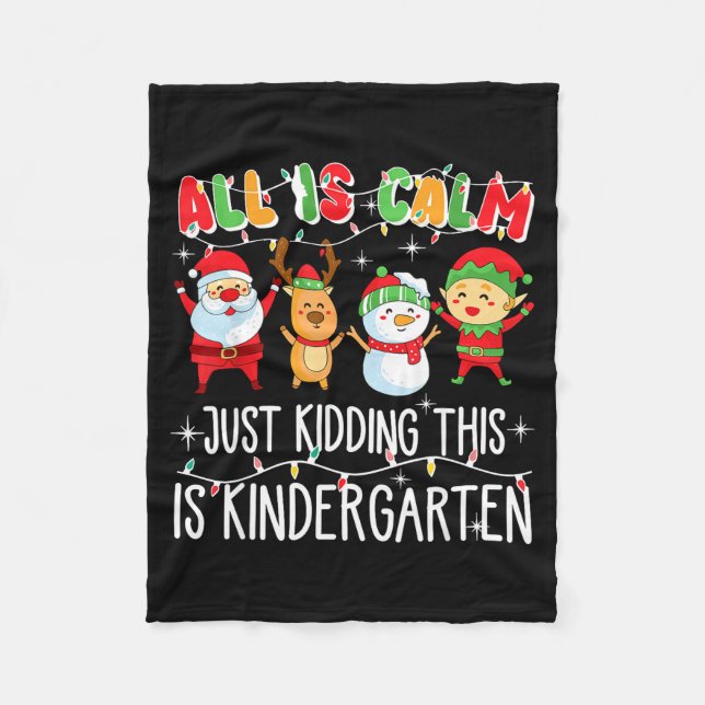 Manta Polar Groovy All Is Calm Just Kidding This Is Kindergart (Anverso)