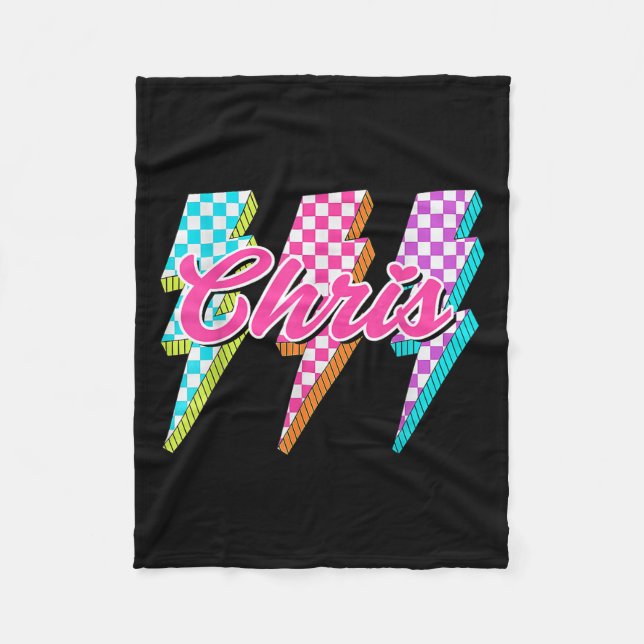 Manta Polar Groovy Chris Lightning Bolt Checkered I Love Meme  (Anverso)