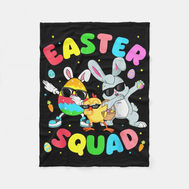 Manta Polar Groovy Funny Rabbit Egg Chick Easter Squad Day (Anverso)