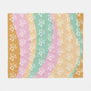 Manta Polar Groovy Liquid Mascota Paw Marble Retro