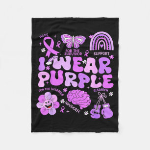 Manta Polar Groovy Llevo Morado Apoyo Conciencia Epilepsia Da