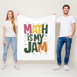 Manta Polar Groovy Math es mi mermelada de vuelta a la escuela
