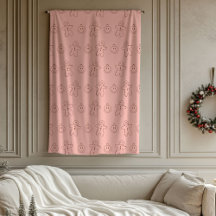Groovy Navidad Retro Pastel Rosa Burdeos 70
