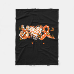 Manta Polar Groovy Peace Love Cure Múltiples Esclerosis Awaren