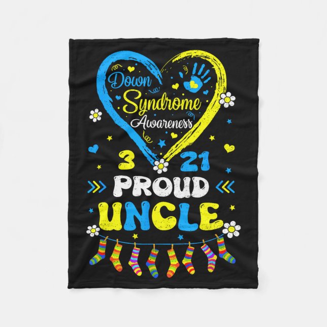 Manta Polar Groovy Proud Down Syndrome Uncle Awareness Matchin (Anverso)