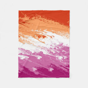 Manta Polar Groovy Squiggly Trippy Resumen Bandera del Orgullo