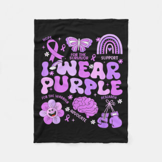 Manta Polar Groovy Wear Purple Apoya el Día de Concienciación 