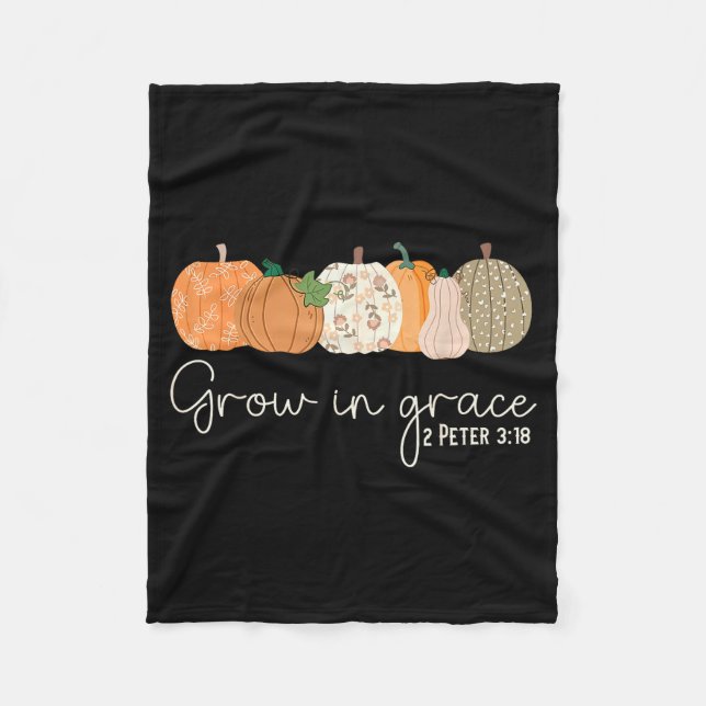 Manta Polar Grow In Grace Pumpkins Fall Thanksgiving Christian (Anverso)