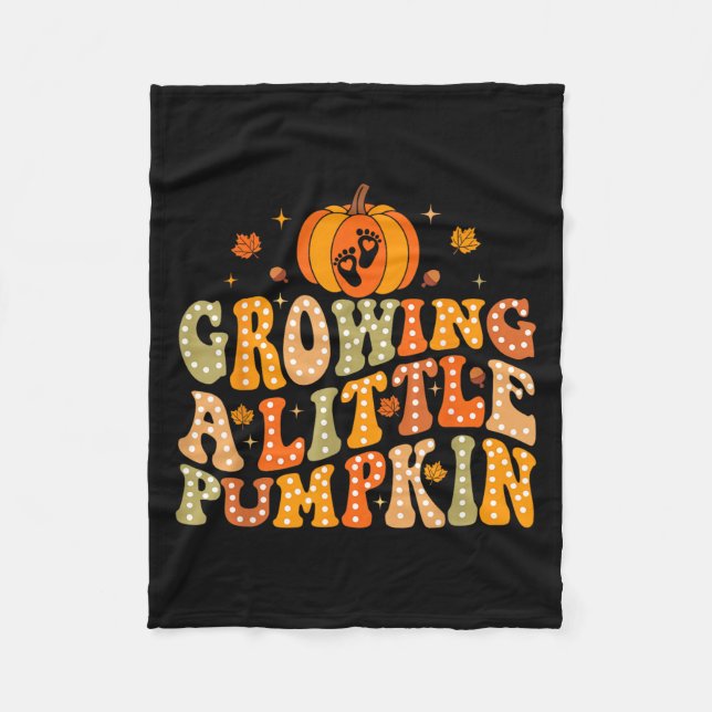 Manta Polar Growing A Little Pumpkin Fall Autumn Pregnancy Tha (Anverso)