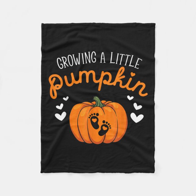 Manta Polar Growing A-little Pumpkin Halloween Pregnancy Annou (Anverso)