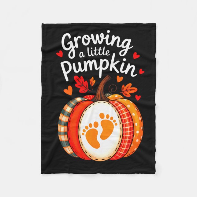 Manta Polar Growing A Little Pumpkin Maternity Pregnancy Thank (Anverso)