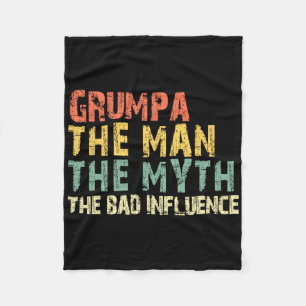 Manta Polar Grumpa El Hombre El Mito Influencia Funny Vintag
