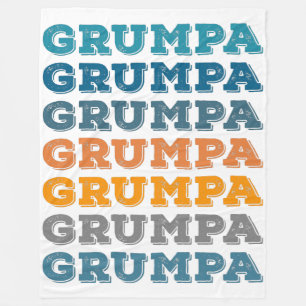 Manta Polar Grumpa   Gracioso Diseño de Texto Retro Abuelo Gru