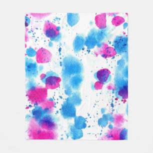 Manta Polar Grunge Stains Textura de acuarela