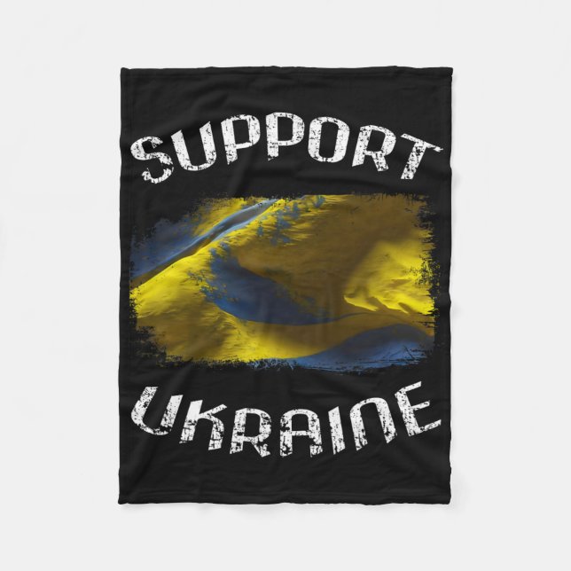Manta Polar Grunge Stand With Ukraine Statement Piece For Supp (Anverso)