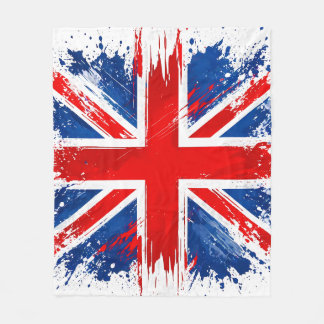 Manta Polar Grunge UK Flag Throw Blanket