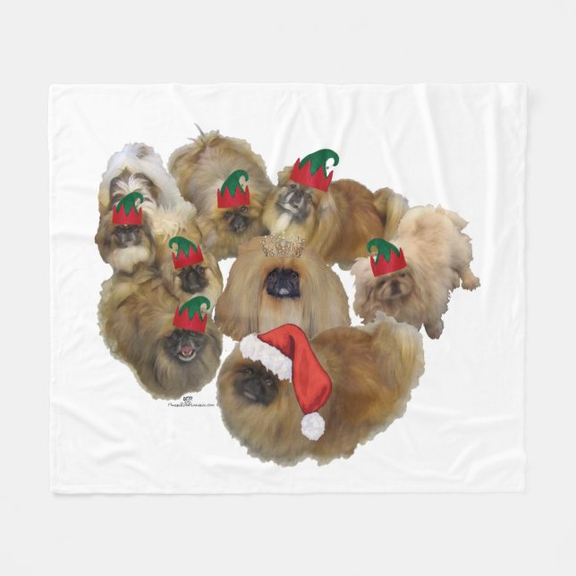 Manta Polar Grupo de Navidad de Pekín (Frente (Horizontal))