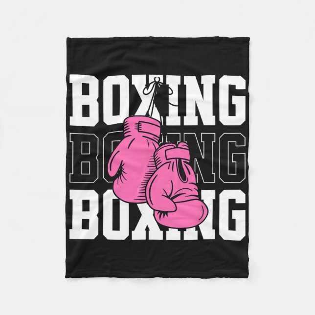 Manta Polar Guantes de boxeo rosa (Anverso)