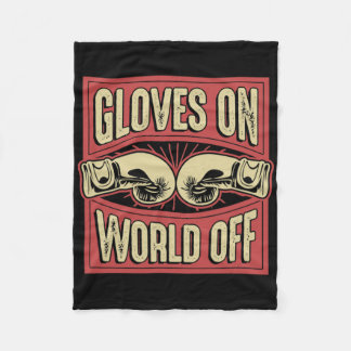Manta Polar Guantes En Un Mundo Divertido De Kickboxing Boxeo 