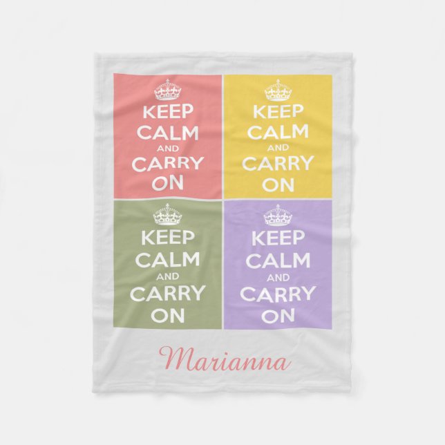 Manta Polar Guarde la calma y continúe el panel 4 (Anverso)